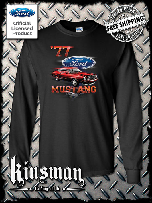 77 Mustang Ford Long Sleeve T-Shirt - Official Licensed Product