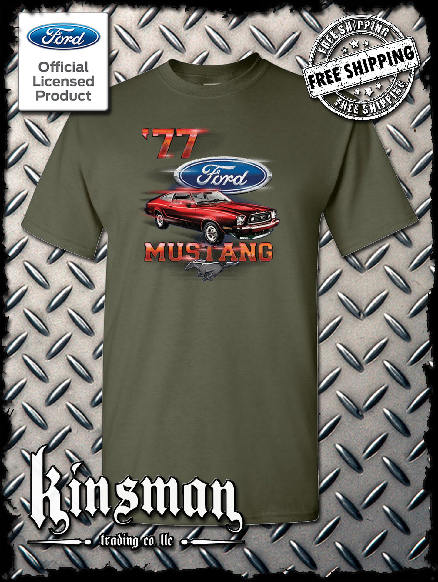 77 Mustang Ford T-Shirt - Official Licensed Product