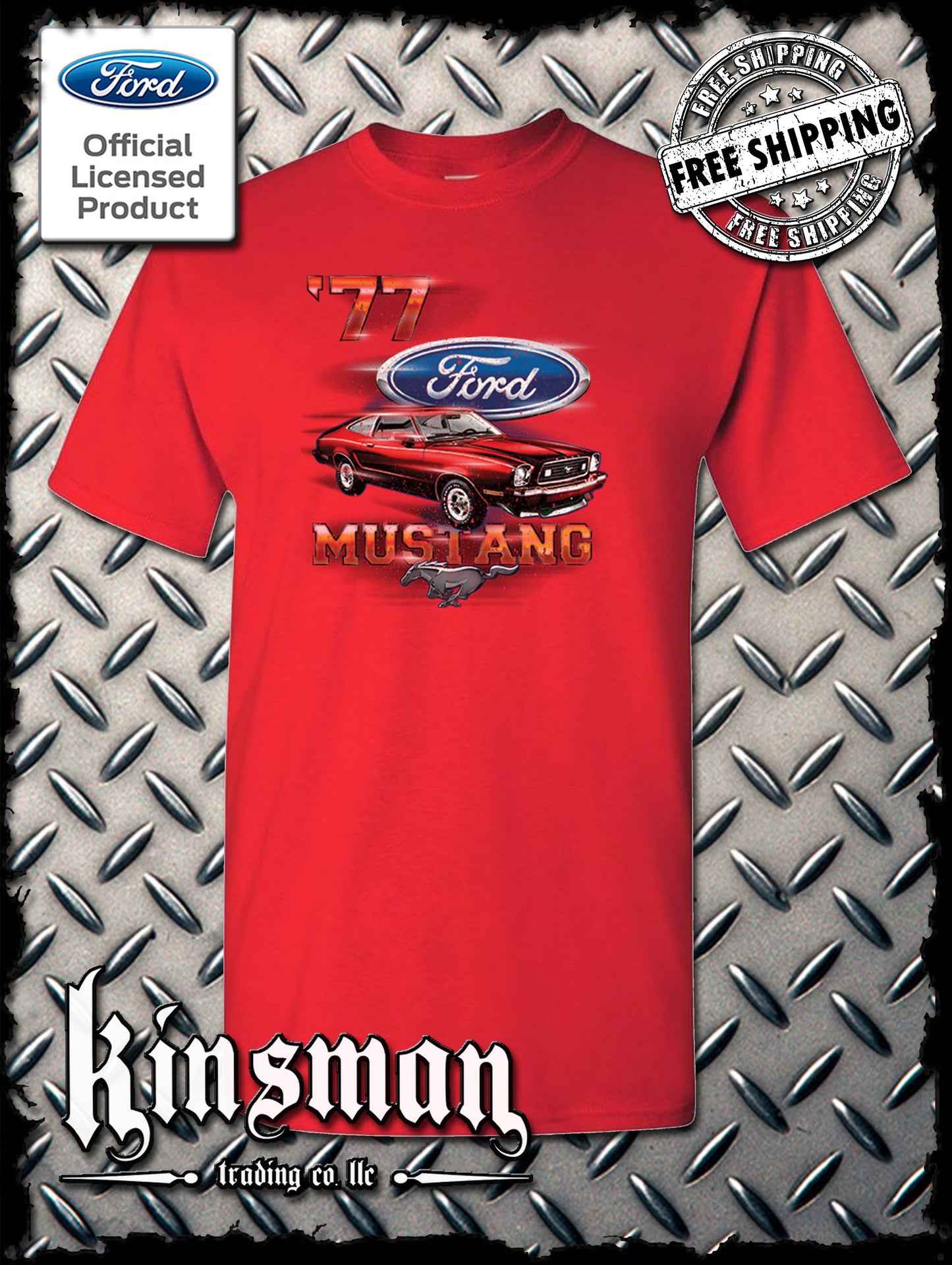 77 Mustang Ford T-Shirt - Official Licensed Product