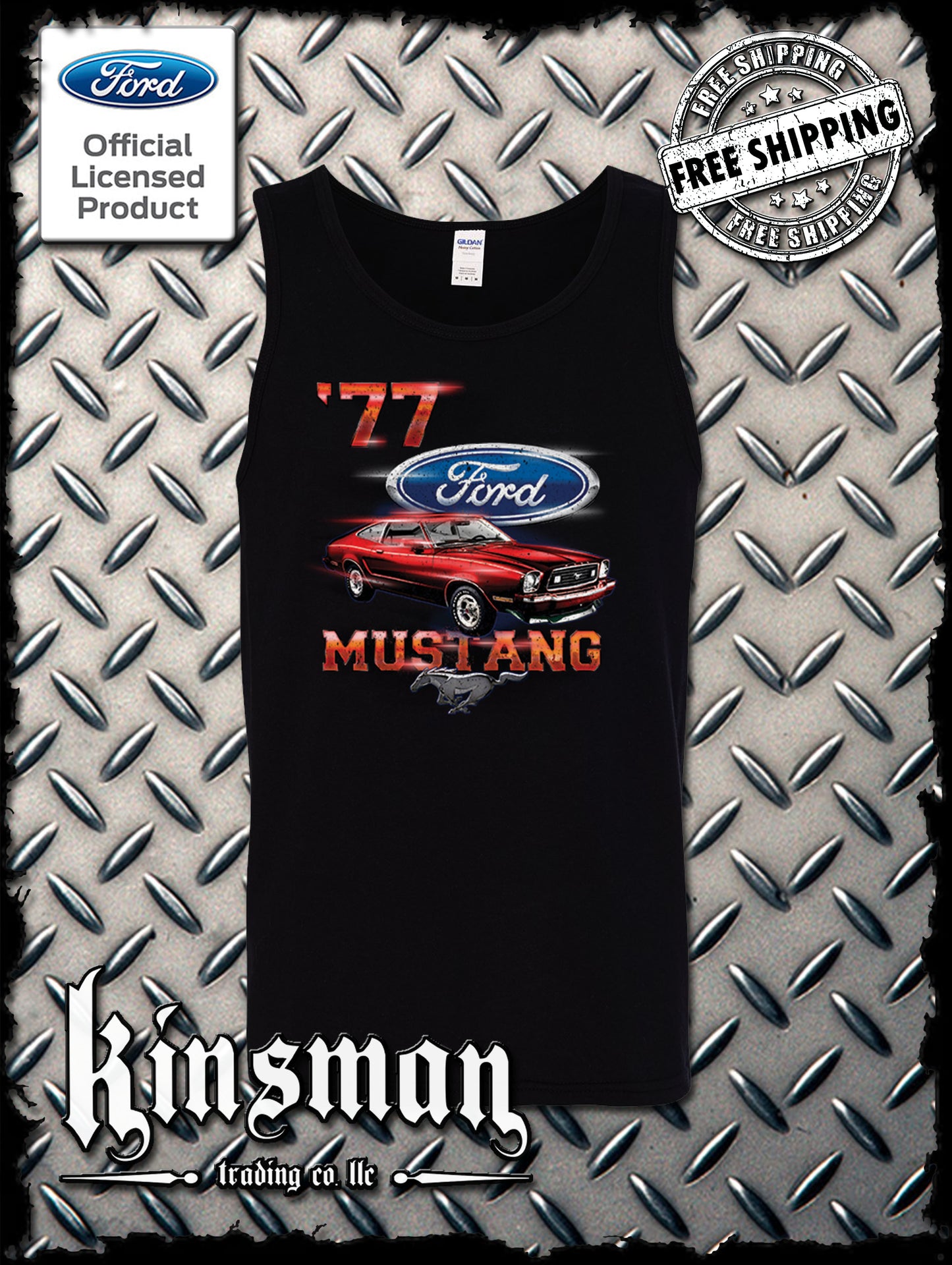 77 Mustang Ford Tank Top T-Shirt - Official Licensed Product