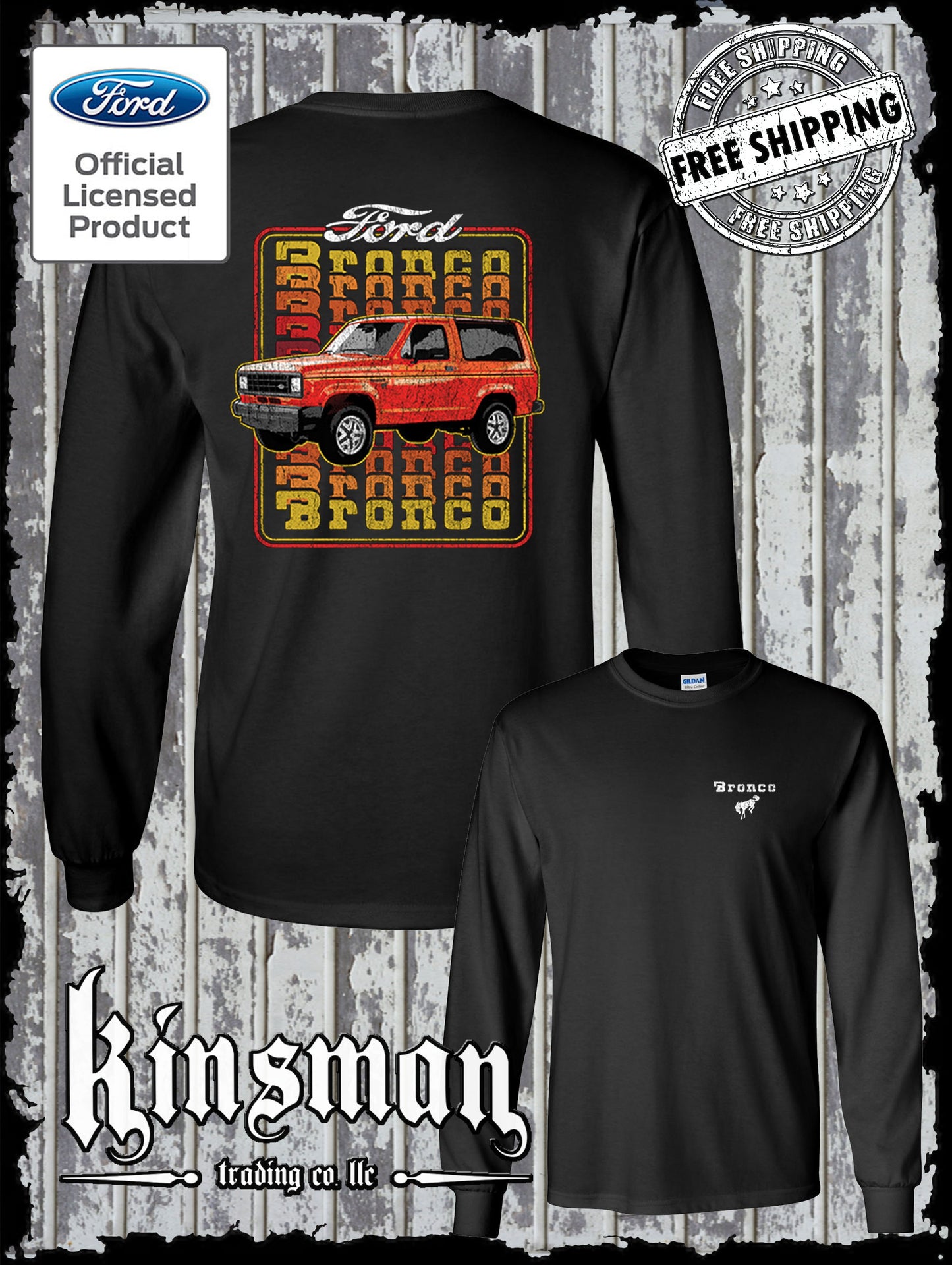 Ford Bronco 1983 2-Sided Long Sleeve T-Shirt