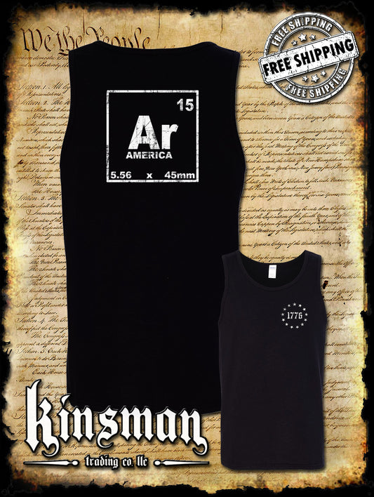 AR-15 Periodic Table Symbol 2-Sided Tank Top T-Shirt