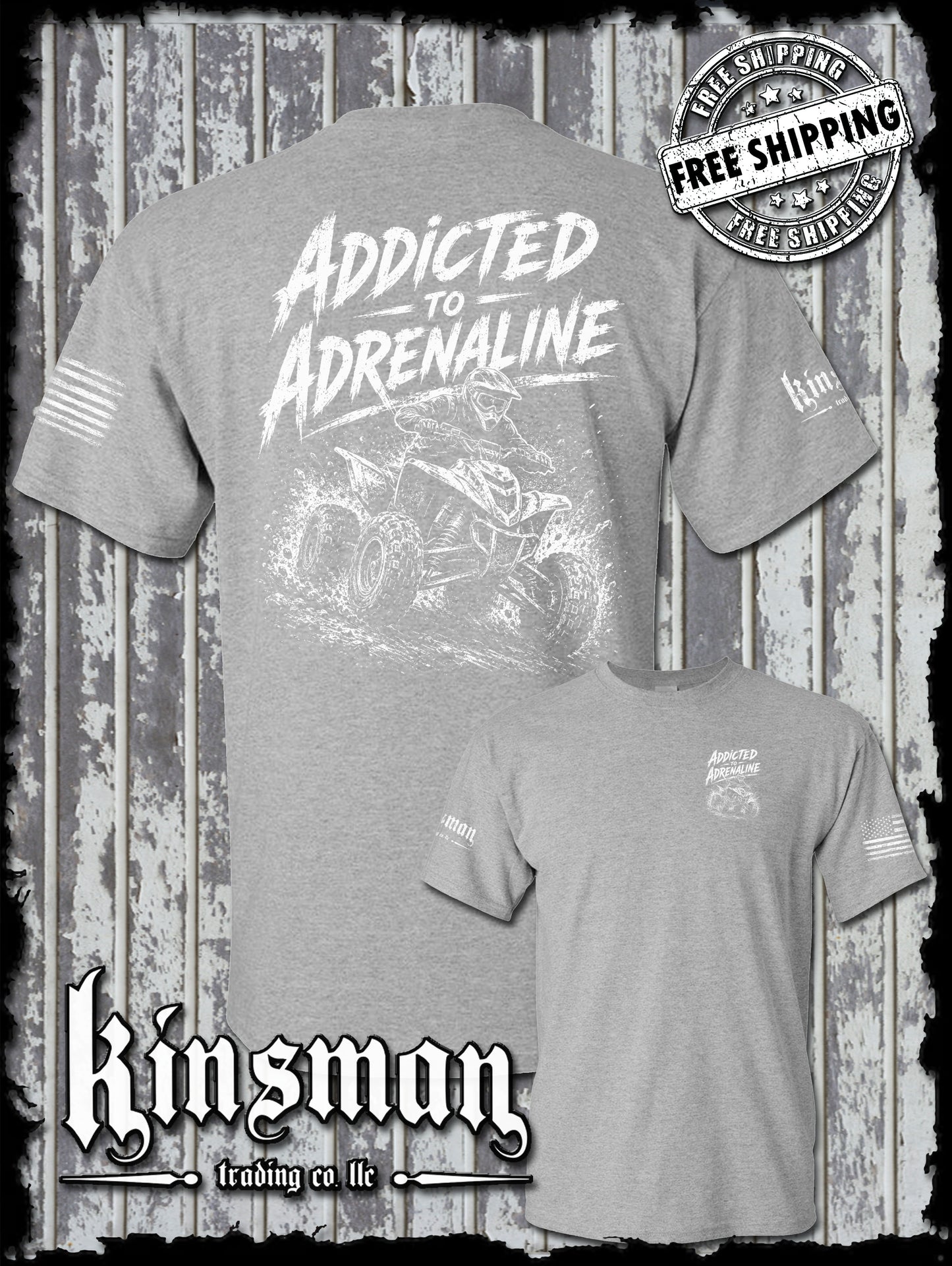 Addicted To Adrenaline ATV T-Shirt