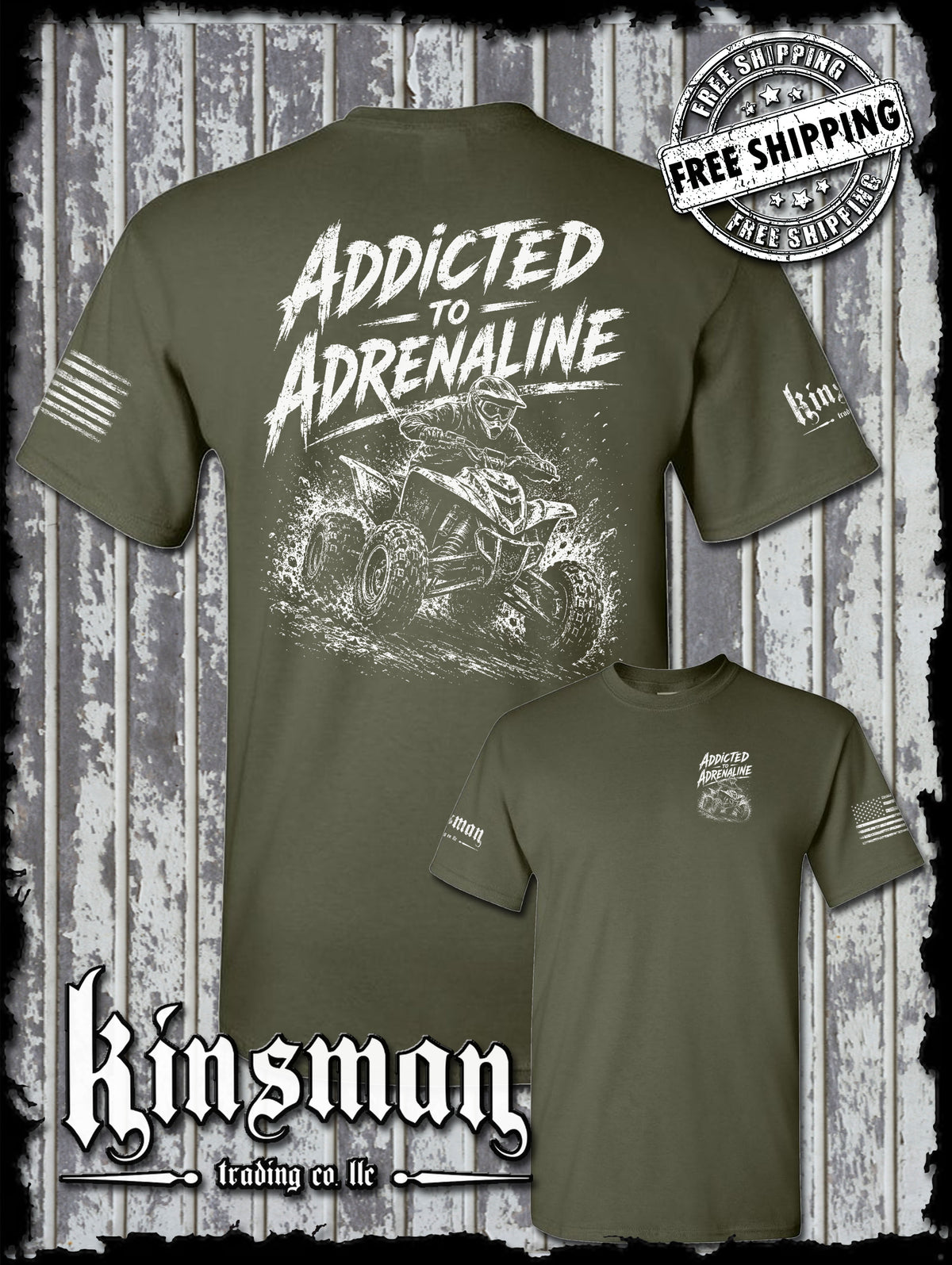Addicted To Adrenaline ATV T-Shirt