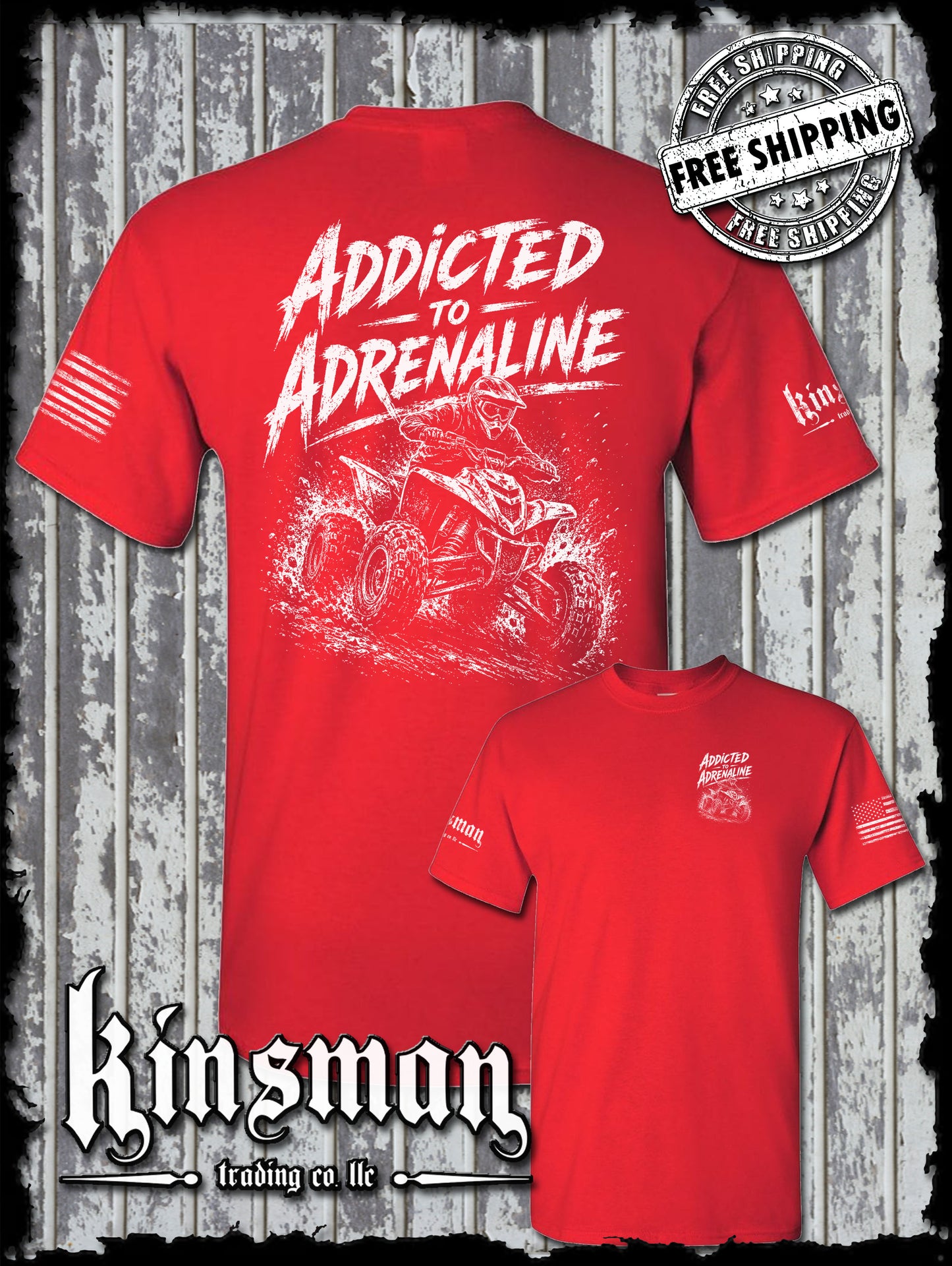 Addicted To Adrenaline ATV T-Shirt