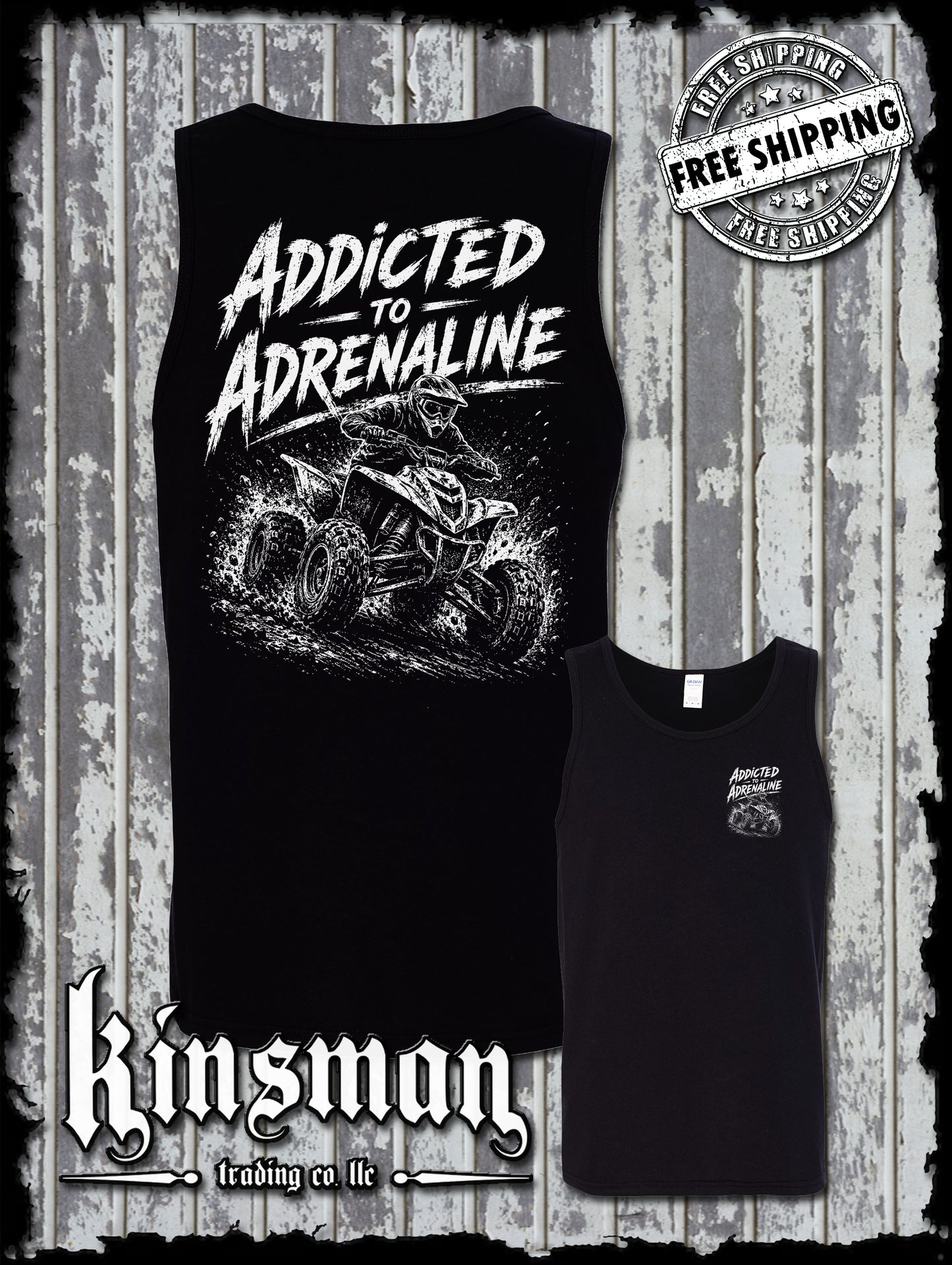 Addicted to Adrenaline ATV Tank Top T-Shirt