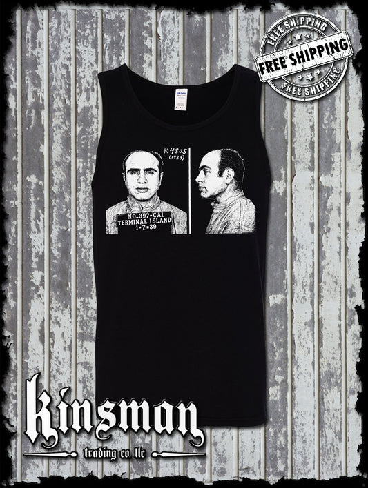 Al Capone 1939 Mug Shot Tank Top T-Shirt Old School Gangster Mafia Mob