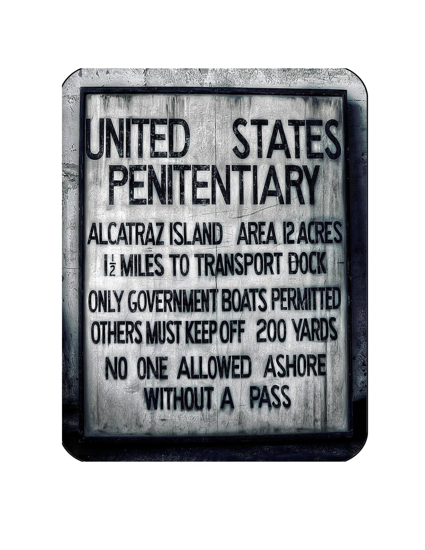 Alcatraz Penitentiary Prison Jail 9x12 Reproduction Metal Sign - Made in USA