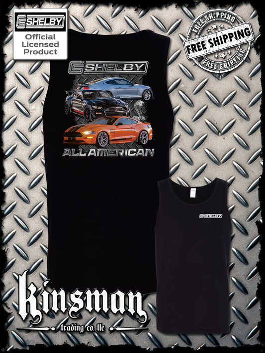 Carroll Shelby All American 2-Sided Tank Top T-Shirt Ford Mustang GT 500