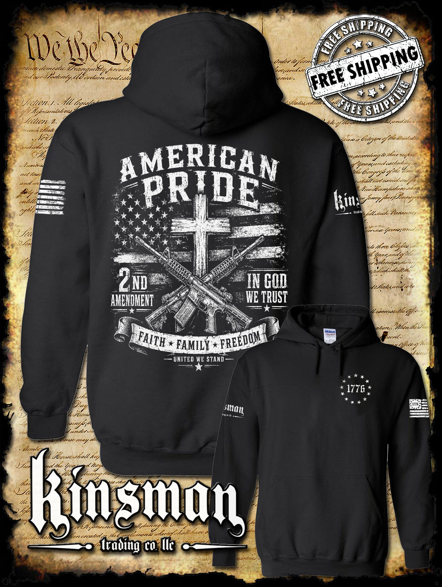 American Pride 2nd Amendment Hoodie / Sweatshirt