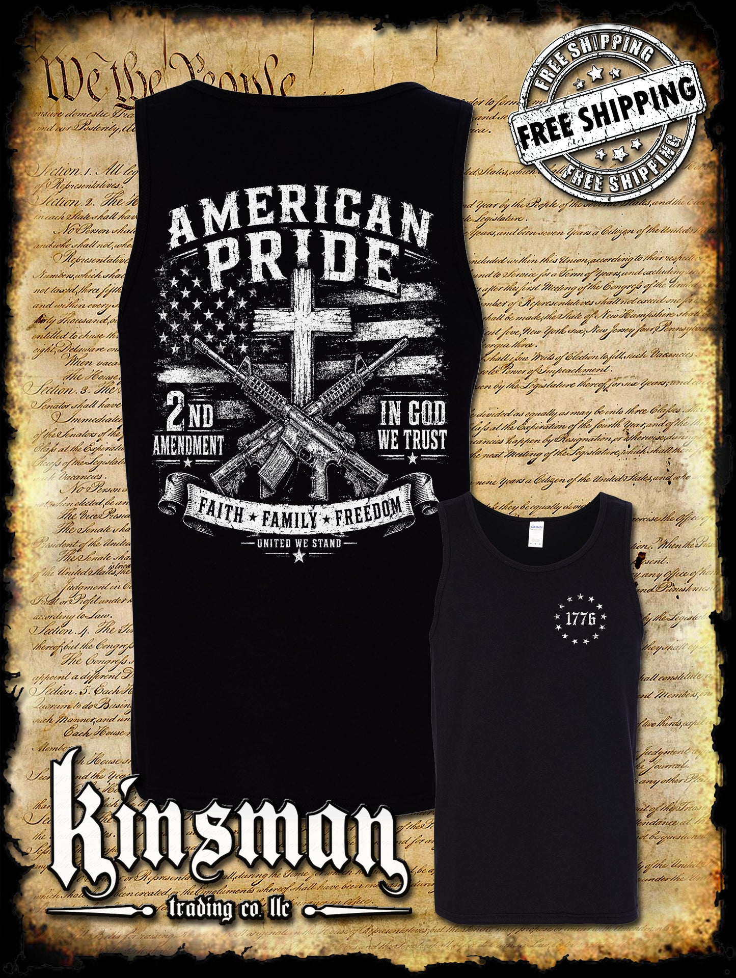 American Pride 2nd Amendment Tank Top T-Shirt