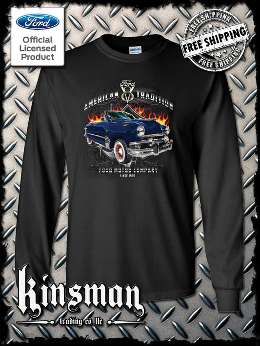 Ford Motor Company American Tradition Since 1903 Long Sleeve T-Shirt V8 Mustang F-150
