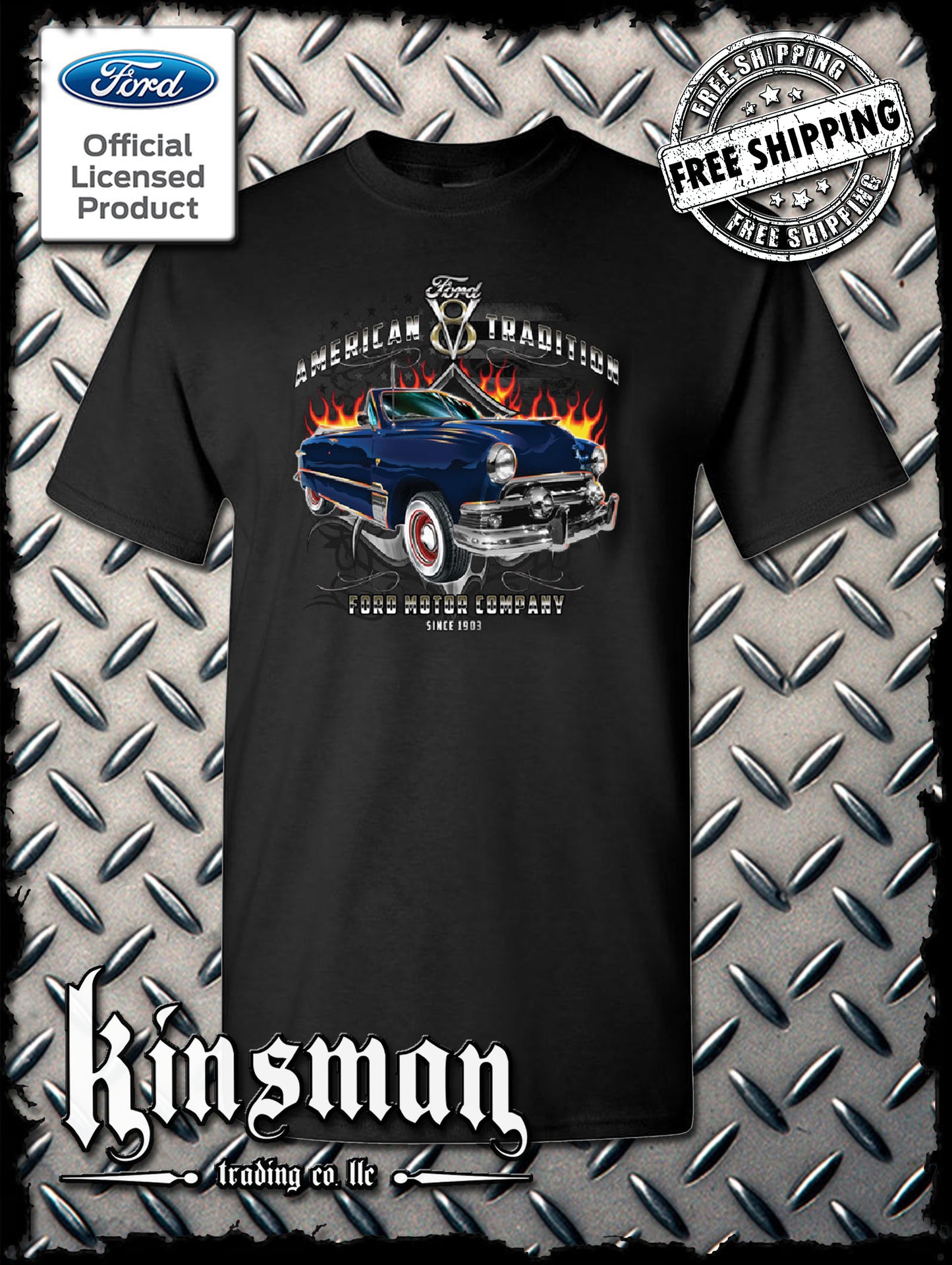 Ford Motor Company American Tradition Since 1903 T-Shirt V8 Mustang F-150