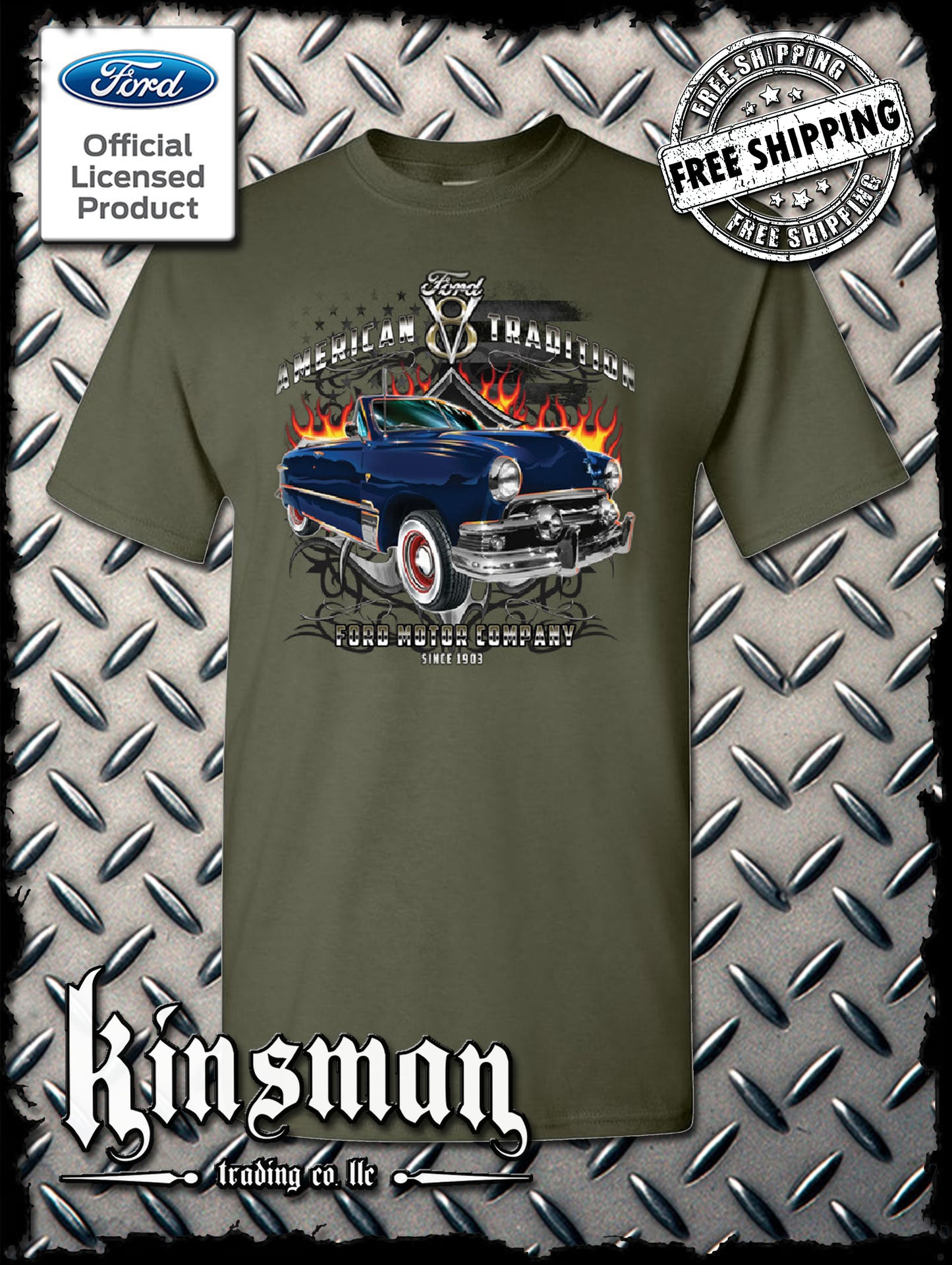 Ford Motor Company American Tradition Since 1903 T-Shirt V8 Mustang F-150