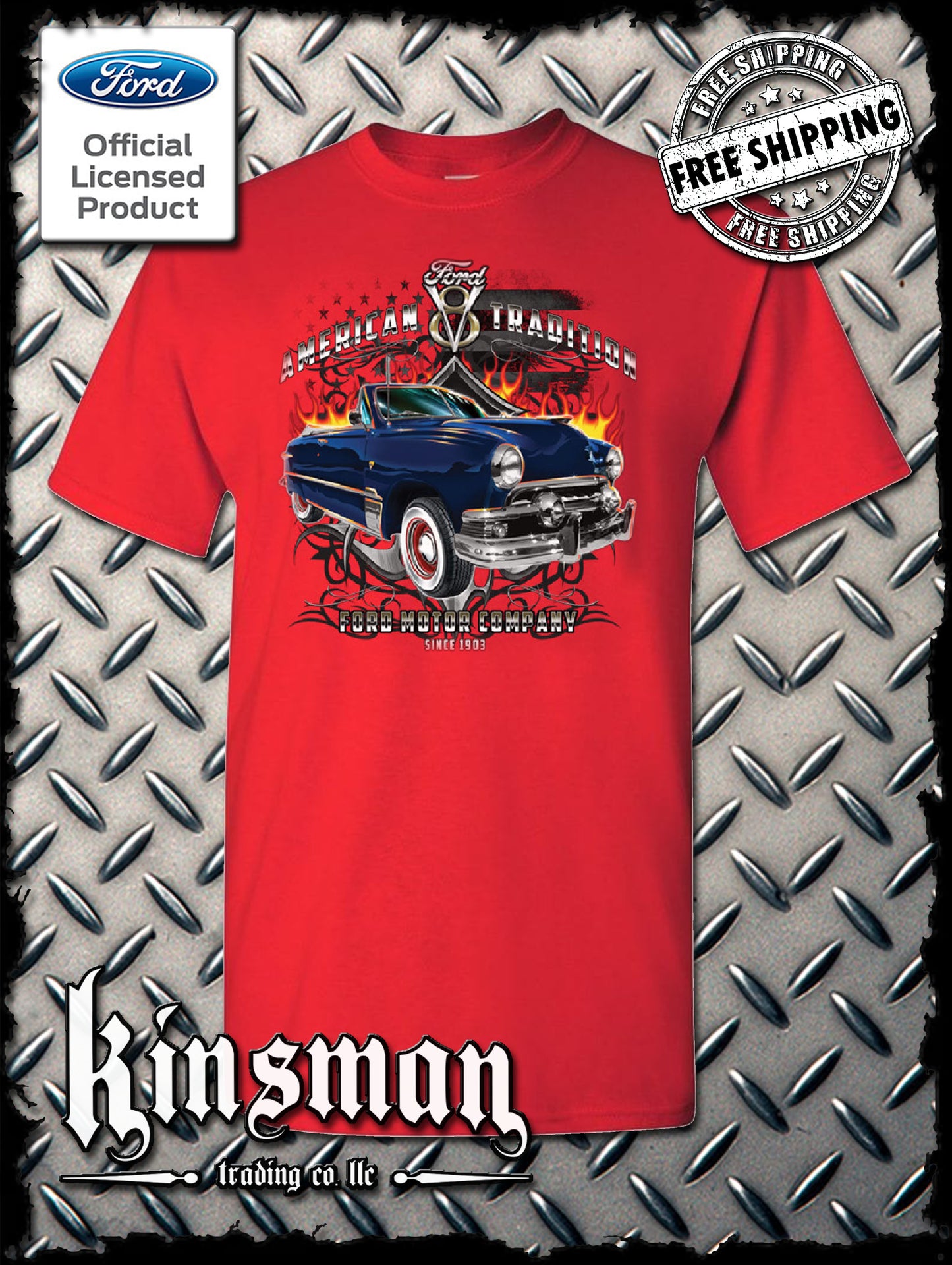 Ford Motor Company American Tradition Since 1903 T-Shirt V8 Mustang F-150
