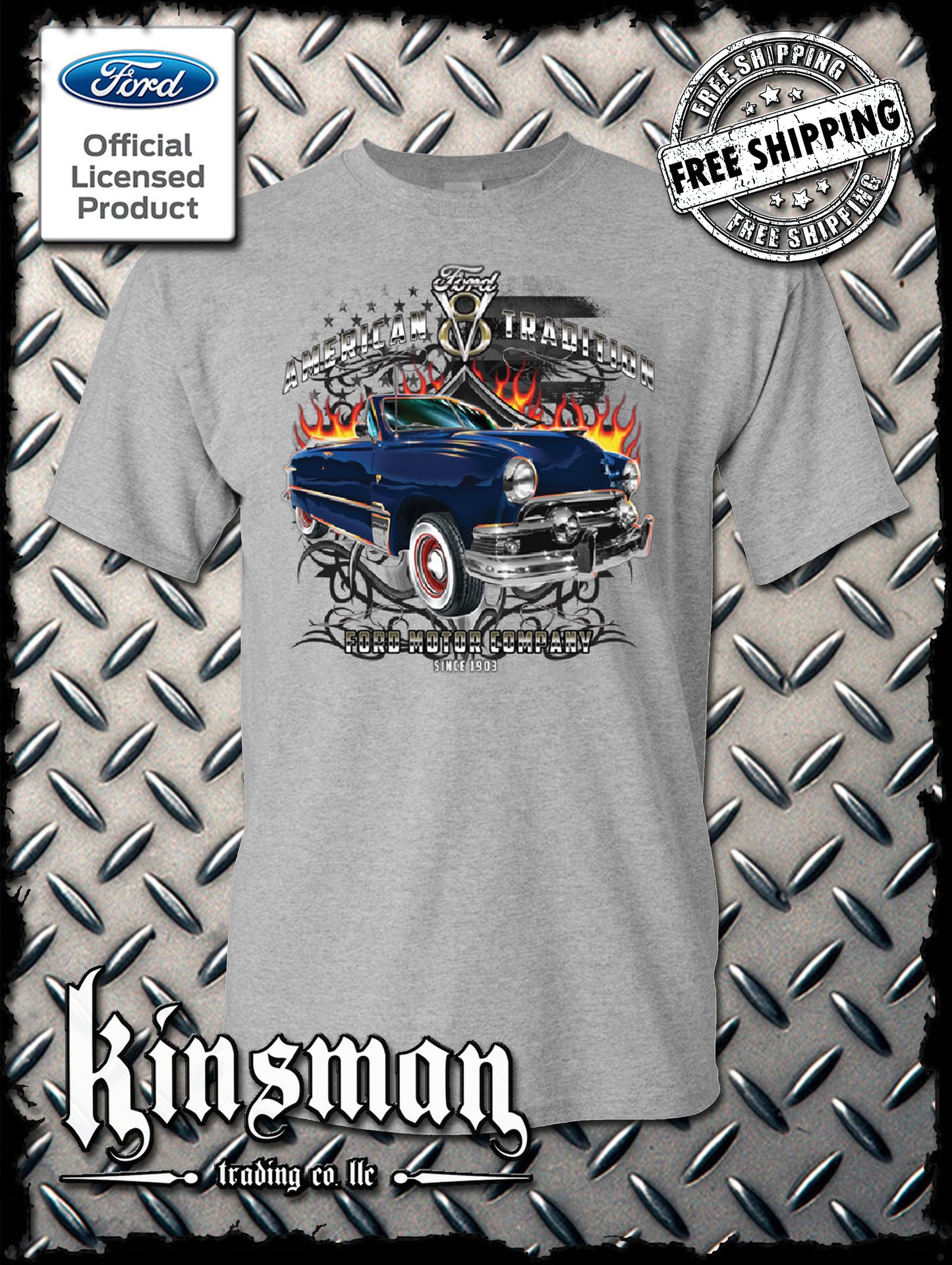 Ford Motor Company American Tradition Since 1903 T-Shirt V8 Mustang F-150