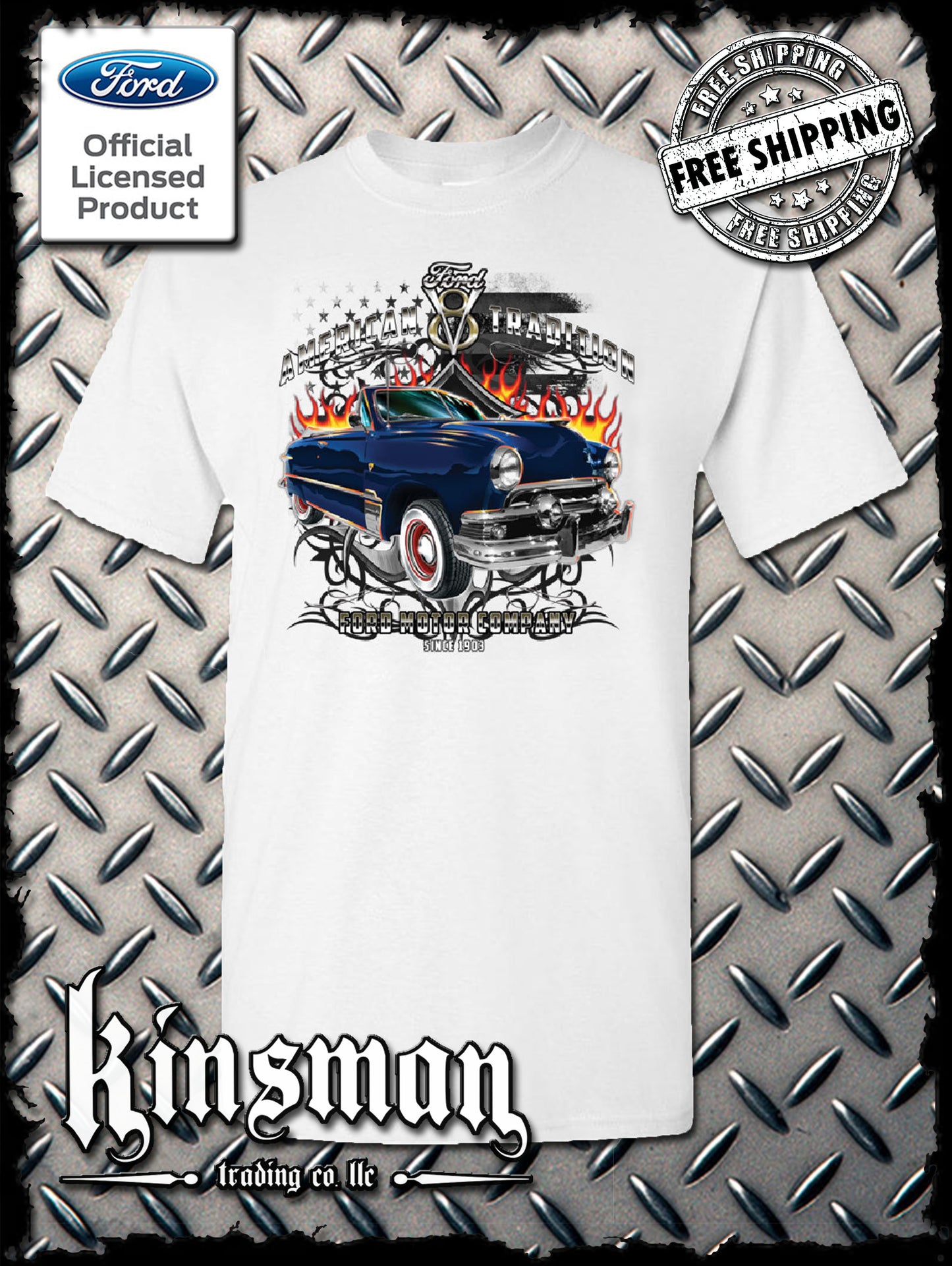 Ford Motor Company American Tradition Since 1903 T-Shirt V8 Mustang F-150