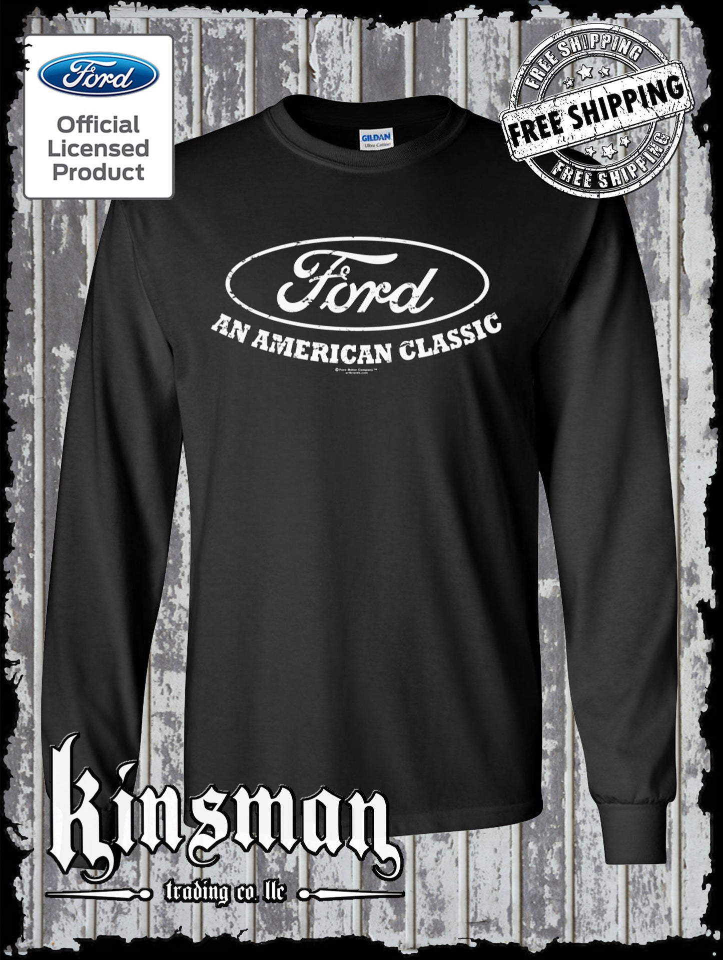 Ford Logo An American Classic Long Sleeve T-Shirt
