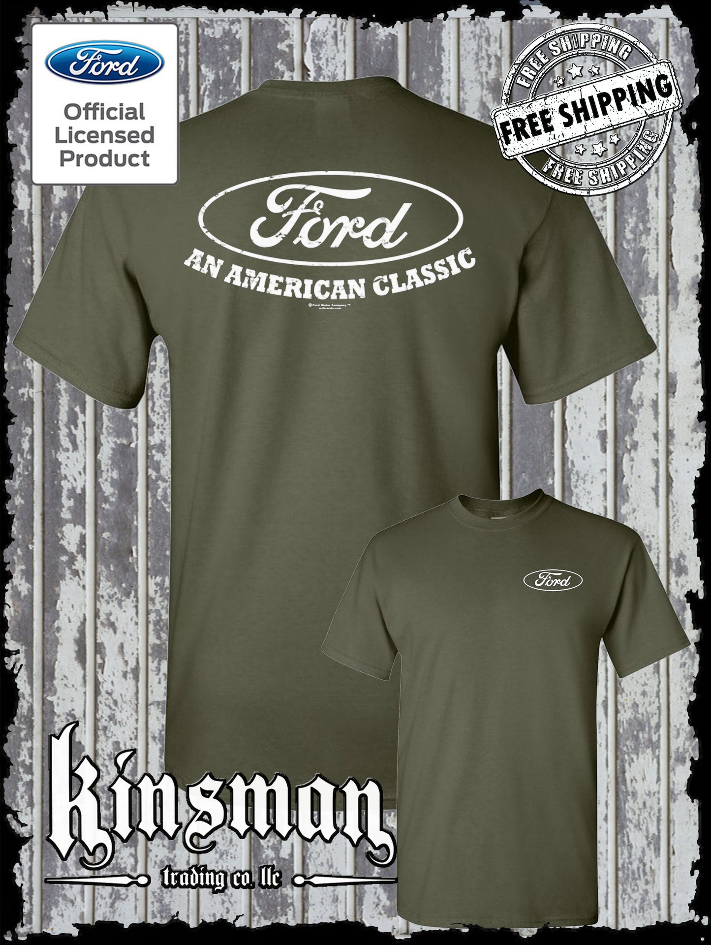 Ford Logo An American Classic 2-Sided T-Shirt