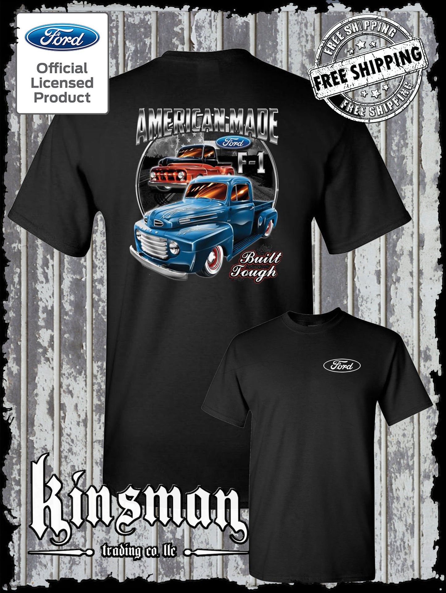 American Made FORD F1 Pick Up Truck 2-Sided T-Shirt
