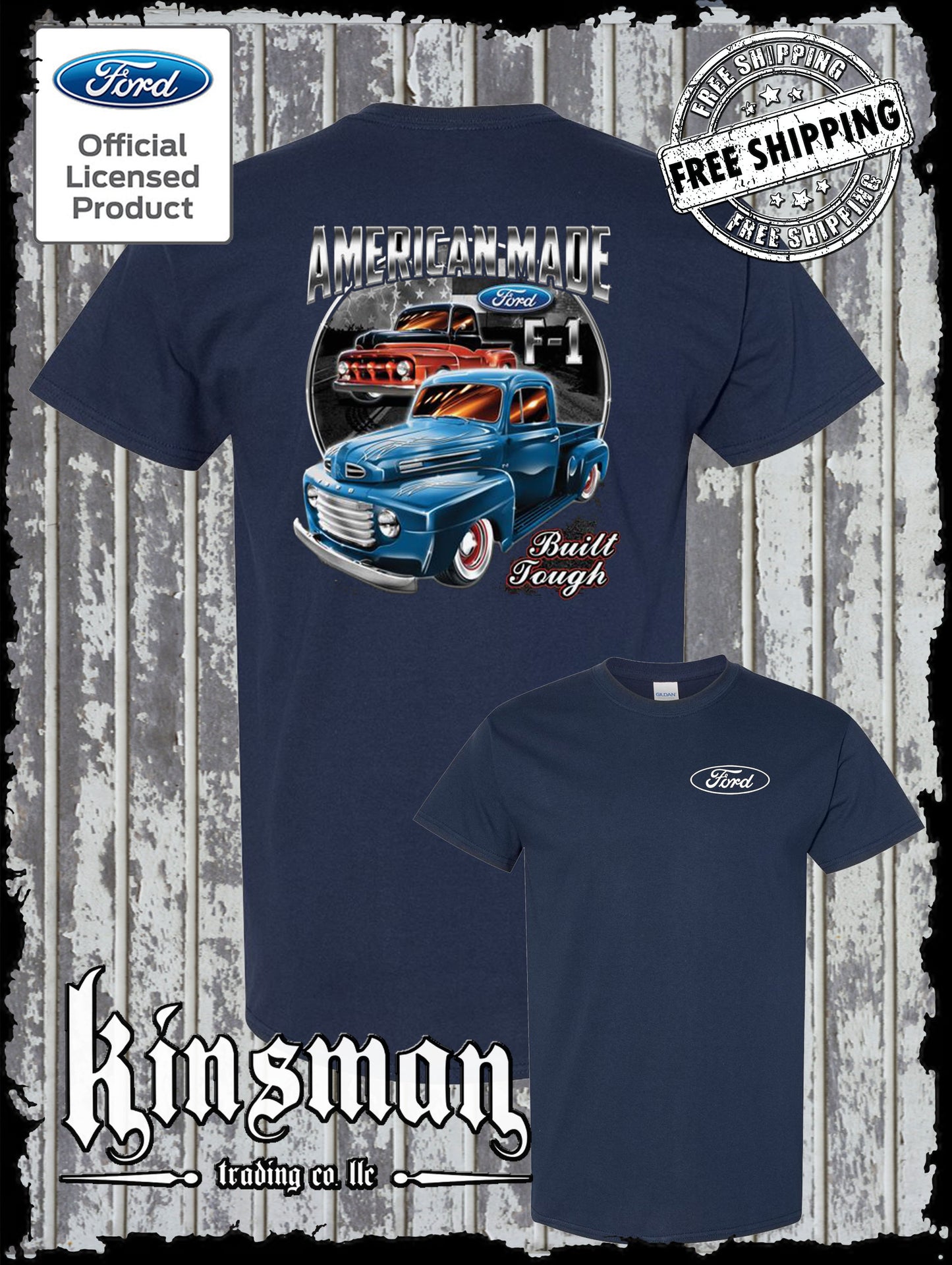 American Made FORD F1 Pick Up Truck 2-Sided T-Shirt