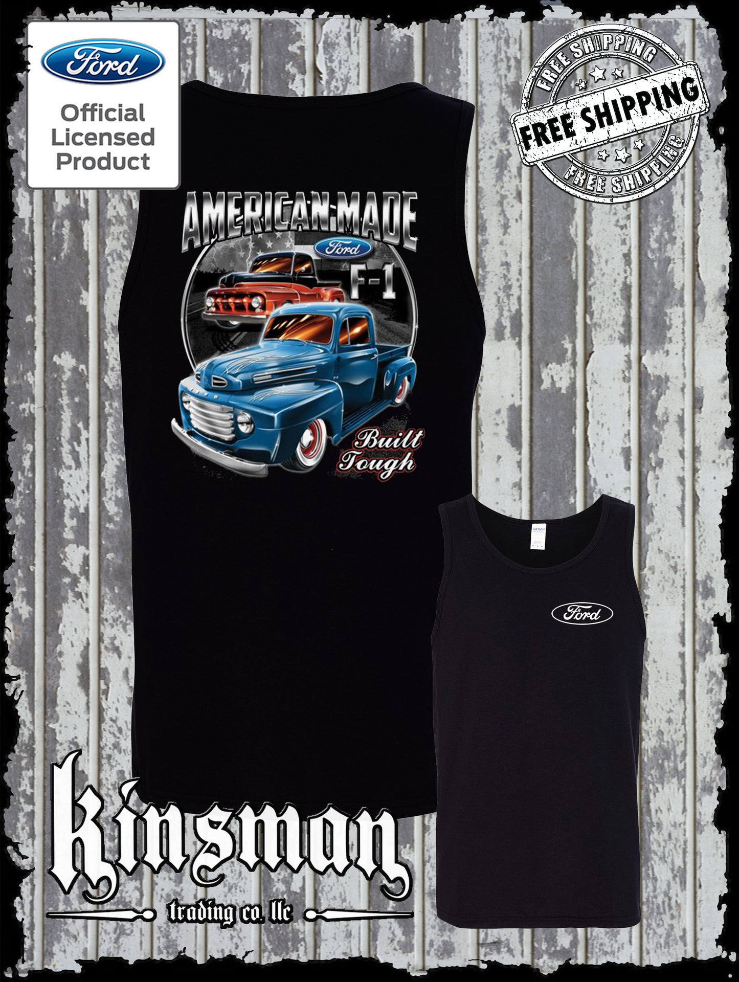 American Made FORD F1 Pick Up Truck 2-Sided Tank Top T-Shirt