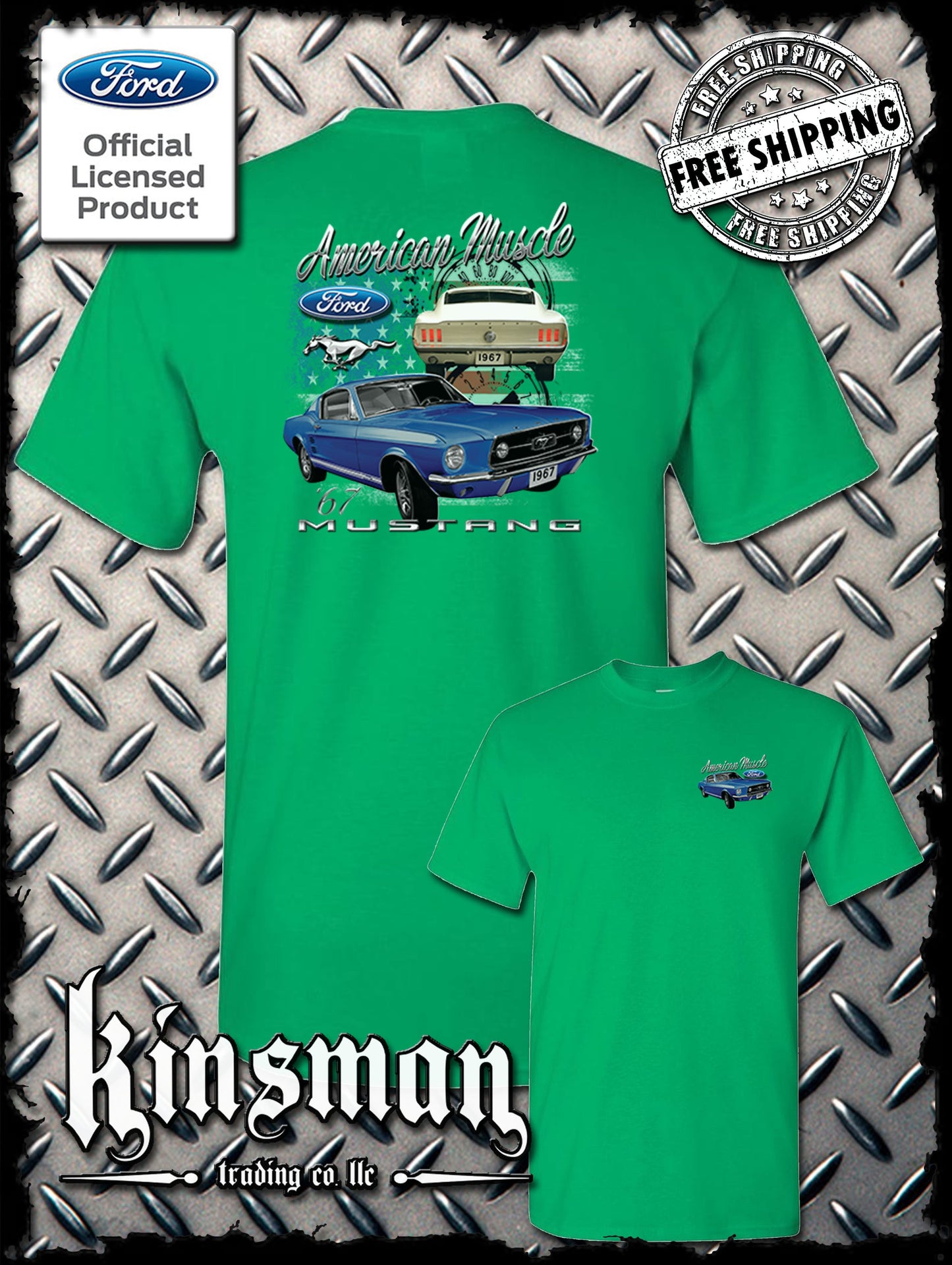 Ford American Muscle Mustang 2-Sided T-Shirt