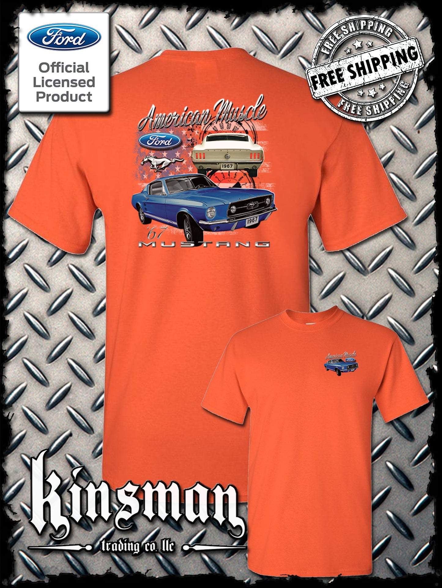 Ford American Muscle Mustang 2-Sided T-Shirt