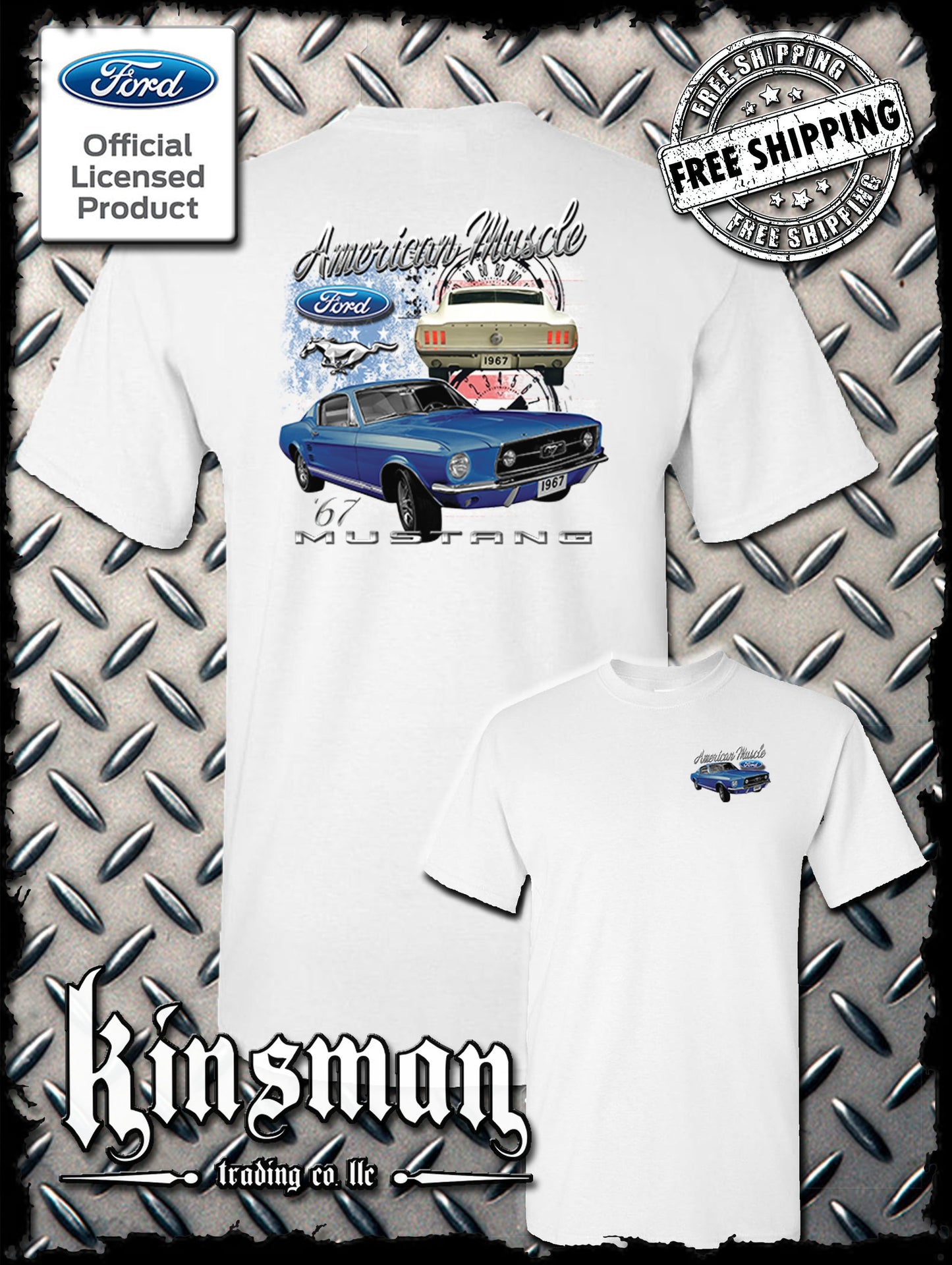 Ford American Muscle Mustang 2-Sided T-Shirt