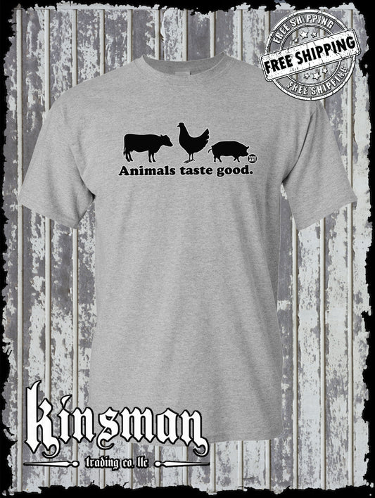 Animals Taste Good Funny T-Shirt Todd Goldman Licensed Carnivore Diet