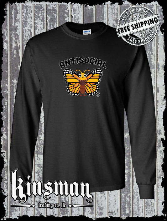 Antisocial Butterfly Long Sleeve T-Shirt Todd Goldman Licensed