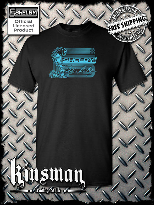 Carroll Shelby Aqua Cobra Logo T-Shirt