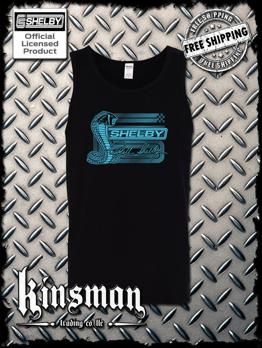 Carroll Shelby Aqua Cobra Logo Tank Top T-Shirt