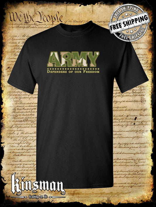 Army Defenders Of Our Freedom T-Shirt US Military Licensed