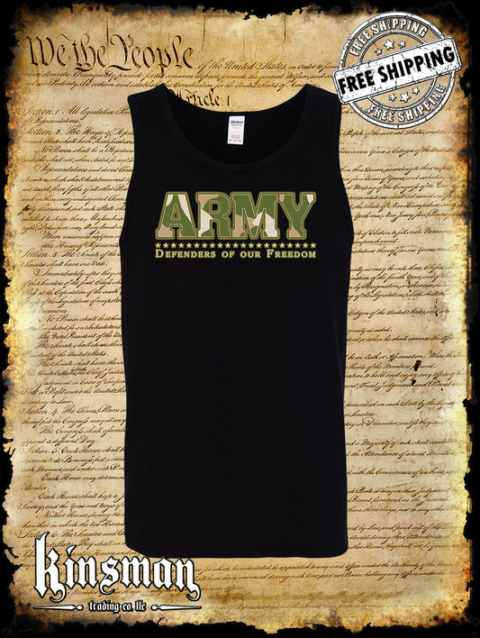Army Defenders Of Our Freedom Tank Top T-Shirt US Military Licensed