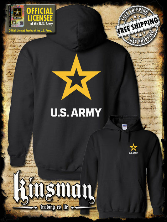 Army Star Logo 2-Sided Hoodie / Sweatshirt - United States of America Military Official / Licensed