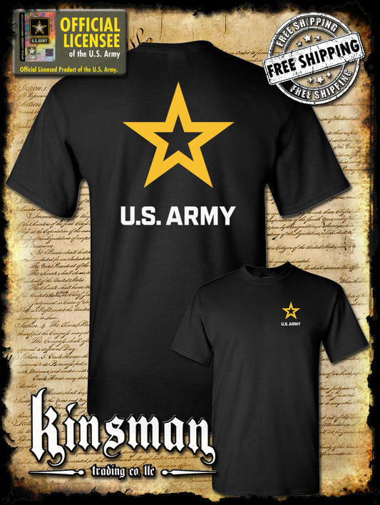 Army Star Logo 2-Sided T-Shirt - United States of America Military Official / Licensed