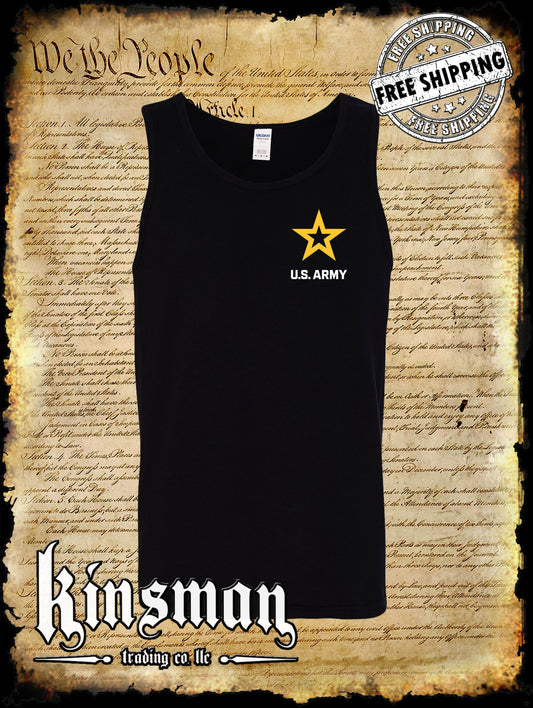 US Army New Logo Crest Tank Top T-Shirt / United States of America Military Licensed