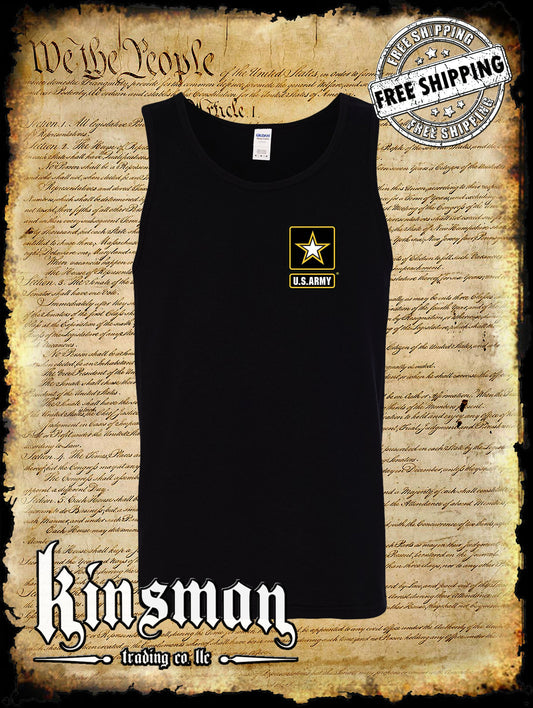 US Army Logo Crest Tank Top T-Shirt / United States Military Official Licensed