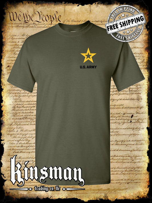 US Army New Logo Crest Black Text T-Shirt