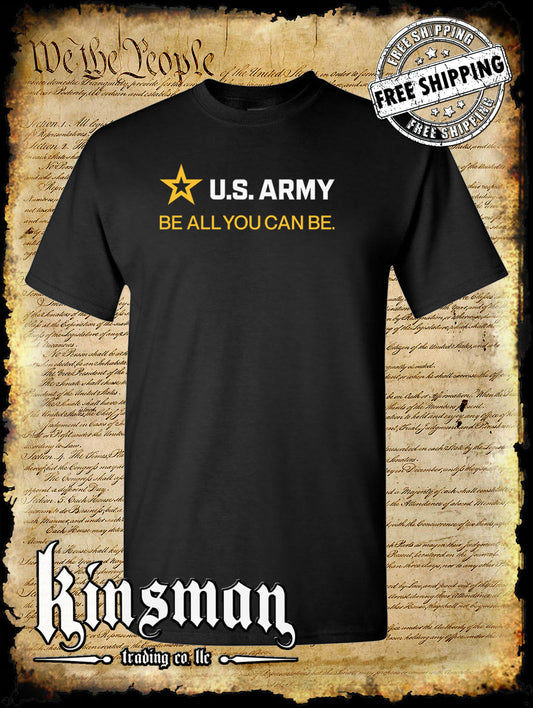 Army Strip Logo White Text T-Shirt - Be All You Can Be