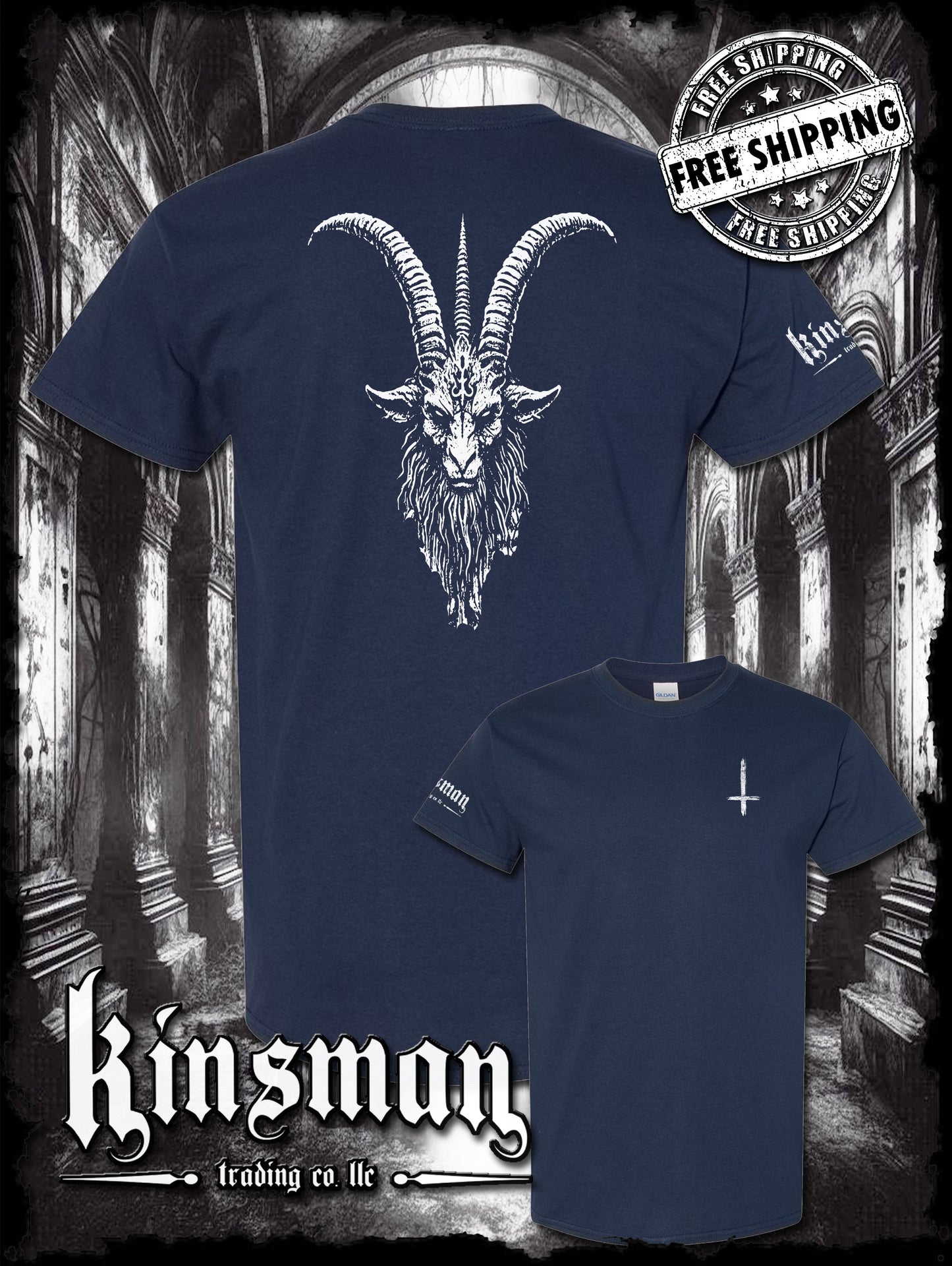 Baphomet Goat Head 2-Sided T-Shirt