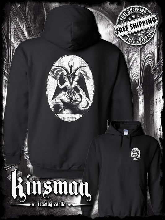 Baphomet Satanic Graphic 2-Sided Hoodie / Sweatshirt - Devil Evil Occult