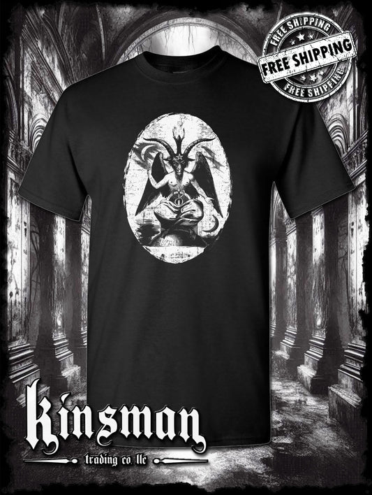Baphomet Satanic Graphic T-Shirt / Devil Evil Occult