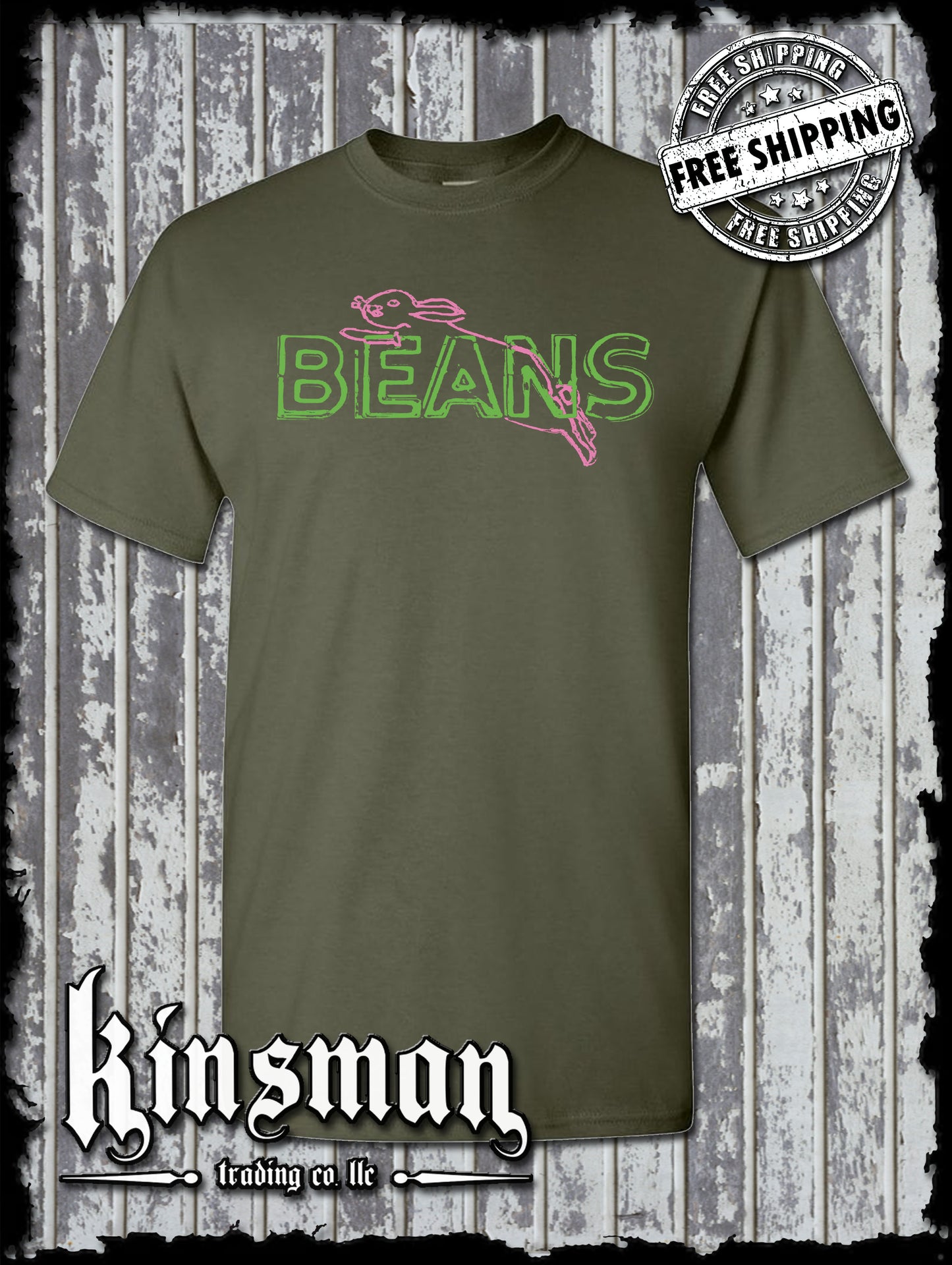 Saginaw BEANS Bunny Original T-Shirt - Michigan Landmark Souvenir Flint Detroit