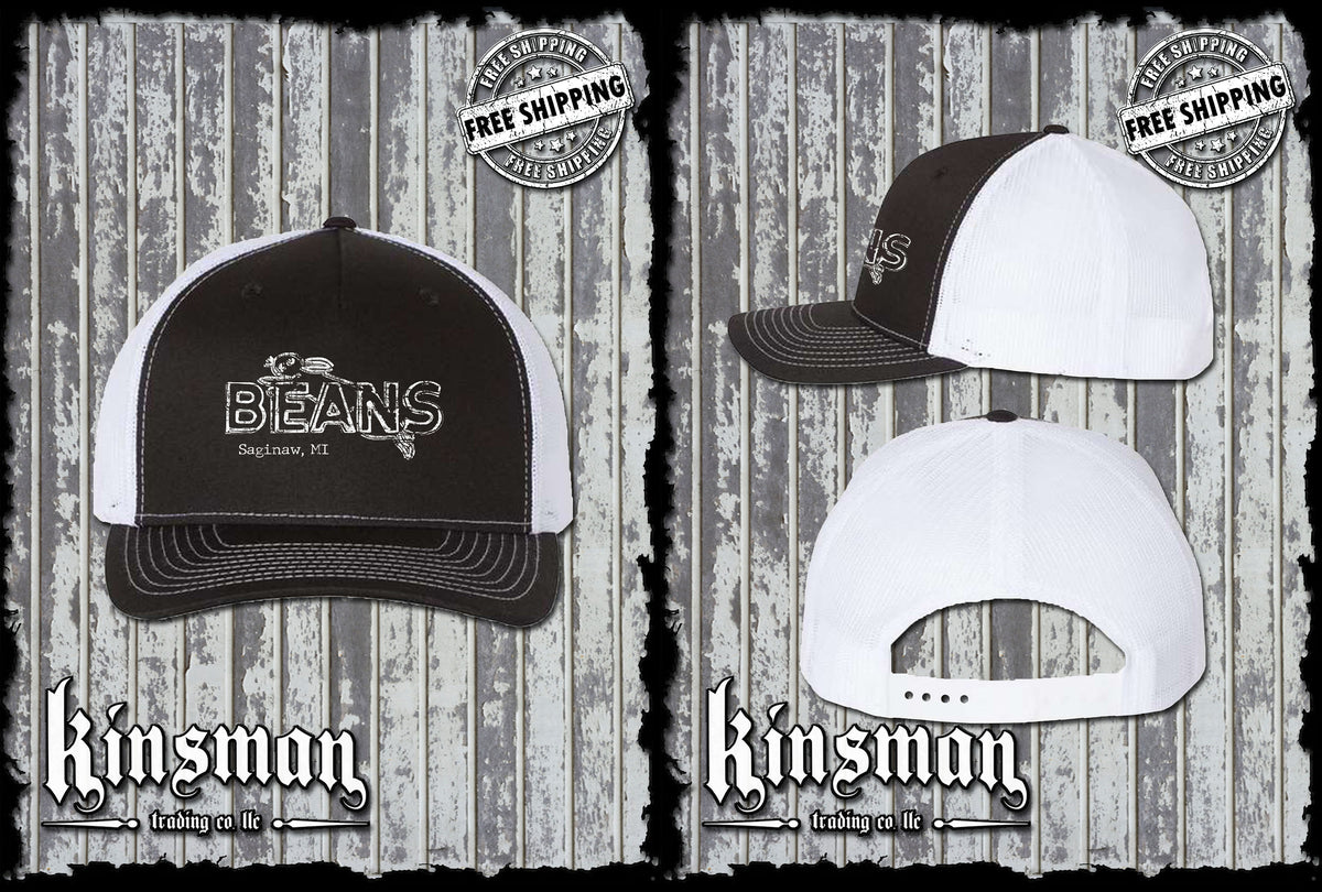Saginaw Michigan Beans Snap Back Trucker Hat - Mid-Michigan Landmark Souvenir
