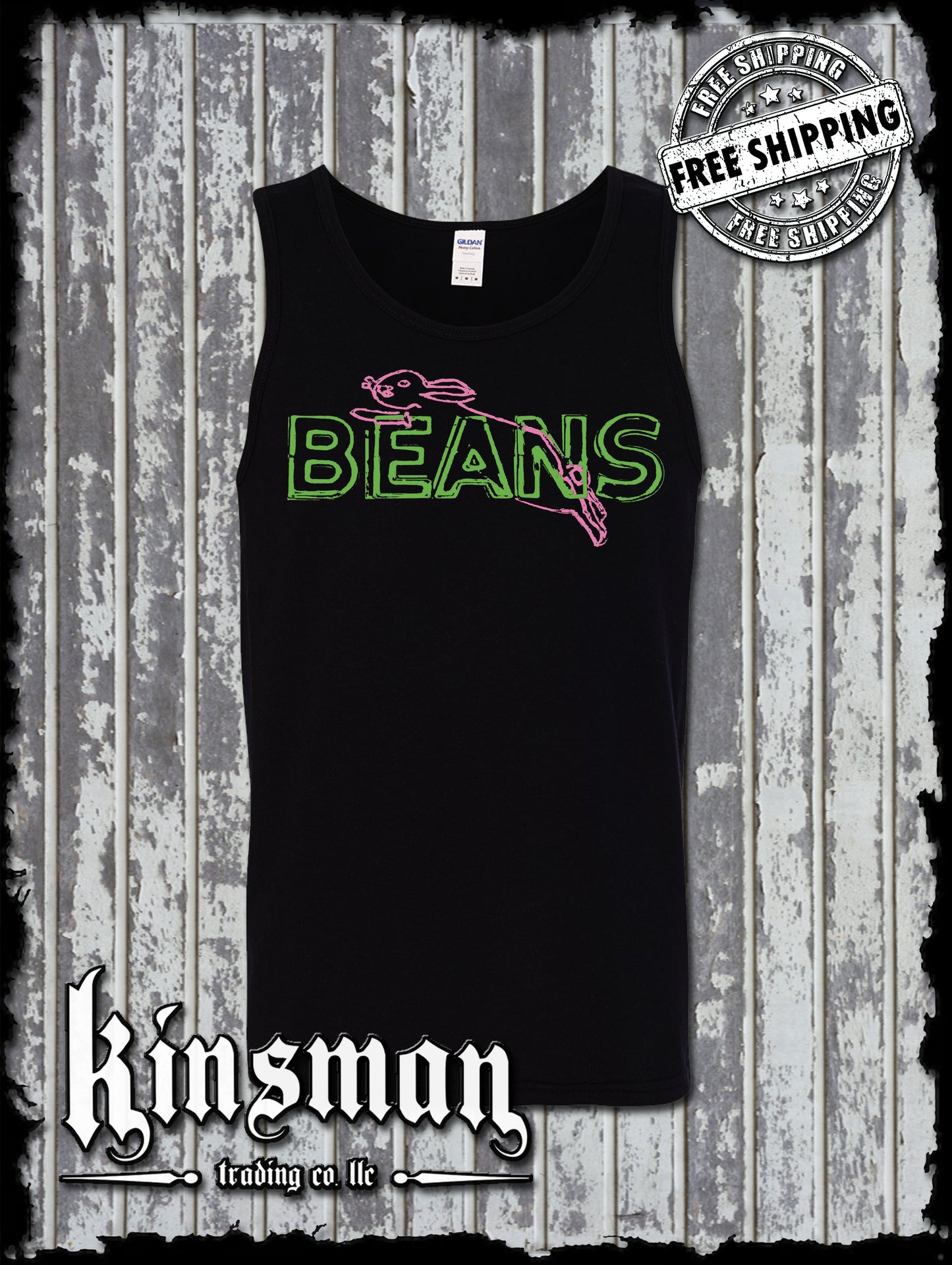 Saginaw BEANS Bunny Tank Top T-Shirt - Mid-Michigan Landmark Souvenir Flint
