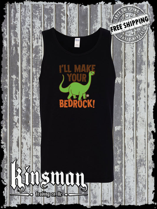I'll Make Your Bedrock! Dinosaur Tank Top T-Shirt Todd Goldman Licensed