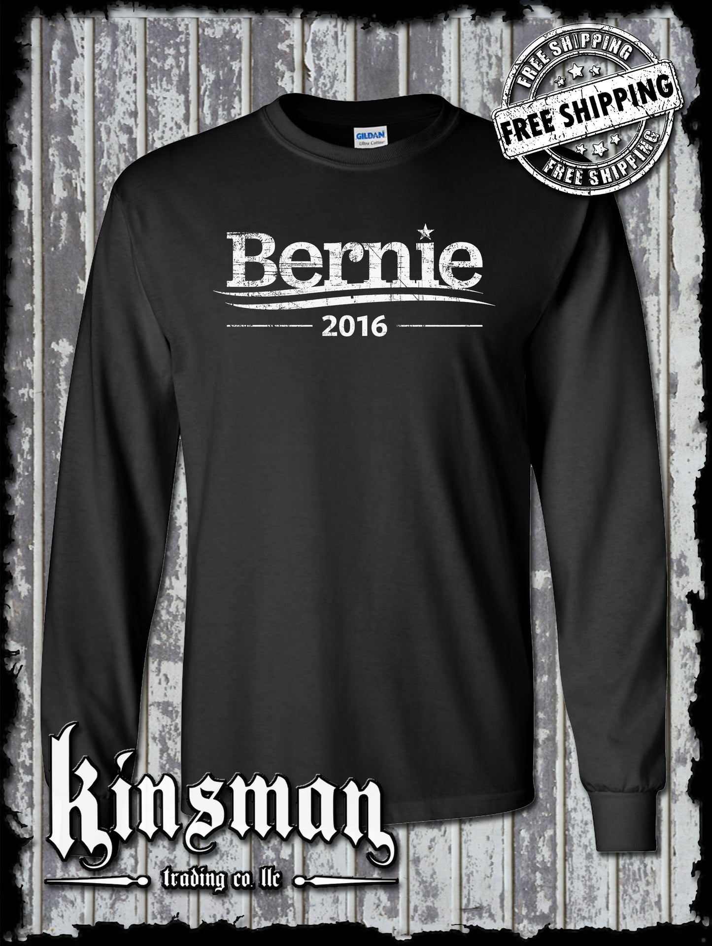 Bernie Sanders For President 2016 Retro Political Long Sleeve T-Shirt Democrat