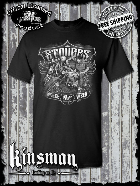 Three Stooges Bike Week MC T-Shirt / Official Licensed Product